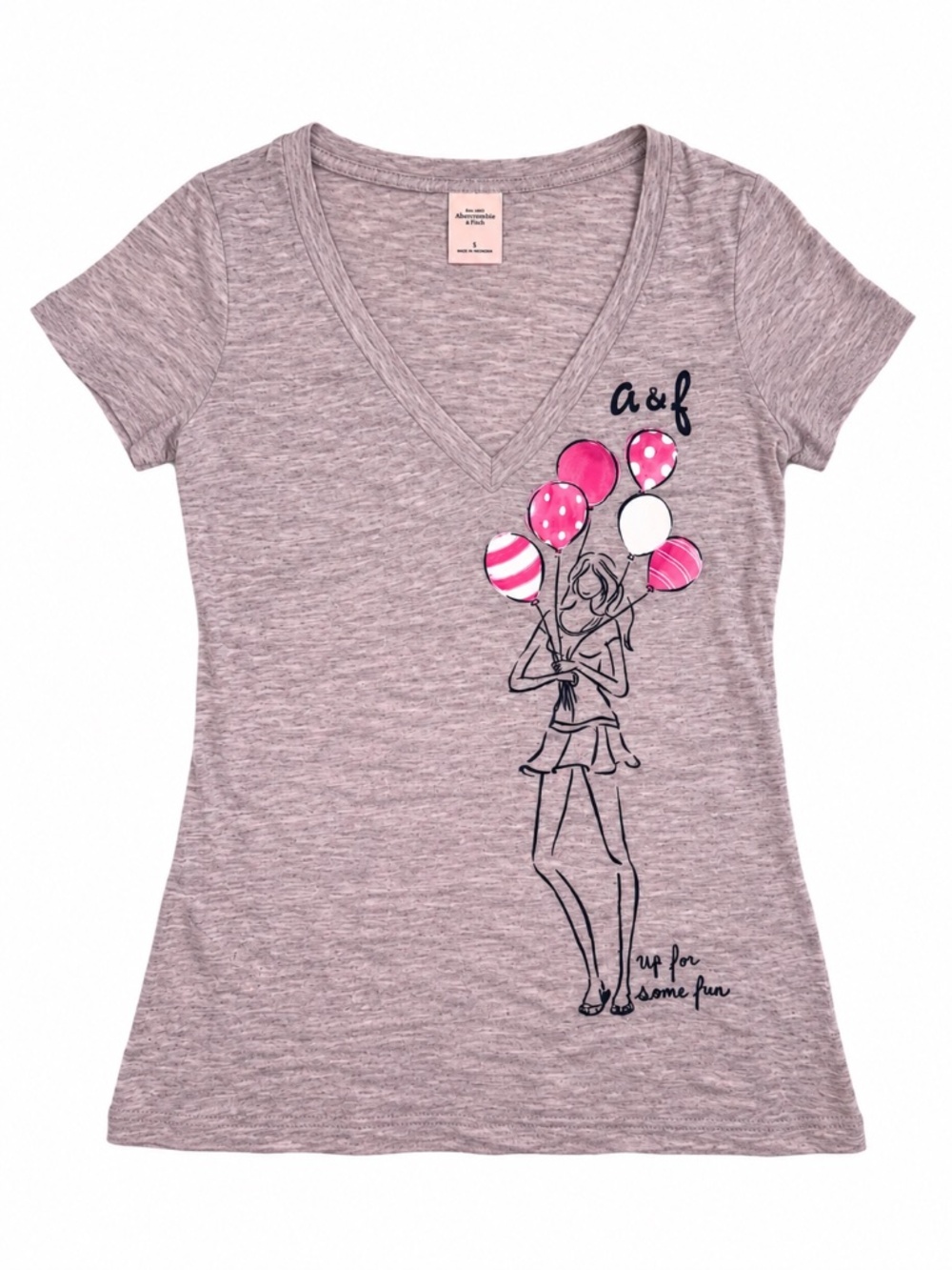 Light Pink Heathered V-Neck T-Shirt